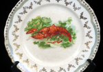 1910 Simon Pure Beer “Lobster” Plate Buffalo New York