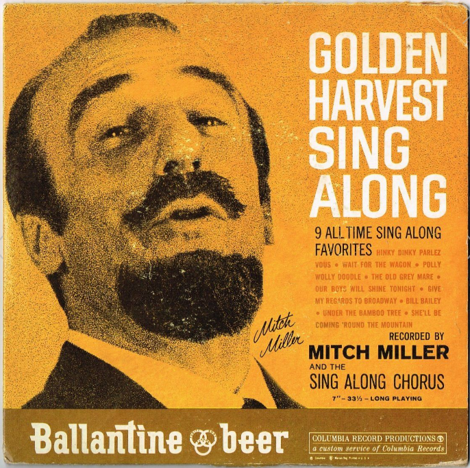 1961 Sing Along With Mitch Ballantine Beer Record & Songsheet 7 Inch Newark New Jersey
