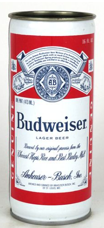 1983 Budweiser Spring Break Daytona Beach 16oz One Pint Ring Top Can St. Louis Missouri