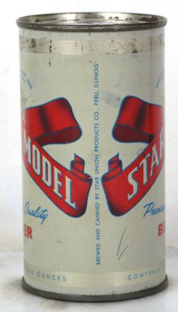 1965 Star Model Beer 12oz Flat Top Can Peru Illinois