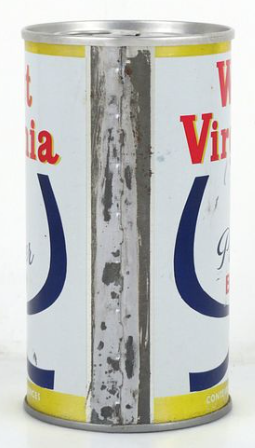 1968 West Virginia Pilsner Beer 12oz Ring Top Can Huntington West Virginia