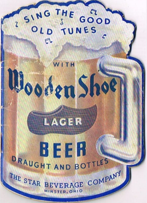 1935 Wooden Shoe Beer Songbook Booklet Minster Ohio
