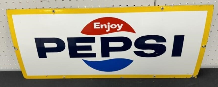 Enjoy Pepsi Single Sided Porcelain Sign