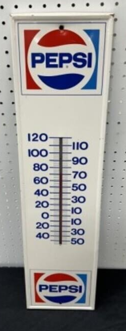 Pepsi SST Double Logo Tube Thermometer