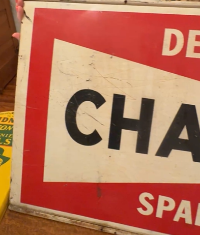 Champion Spark Plugs Dependable DST Hanging Sign Rolled Top Edge