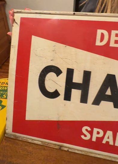 Champion Spark Plugs Dependable DST Hanging Sign Rolled Top Edge