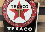 Texaco Motor Oil Black T DSP Flange Sign