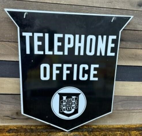 United Utility System Telephone Office DSP Hanging Sign