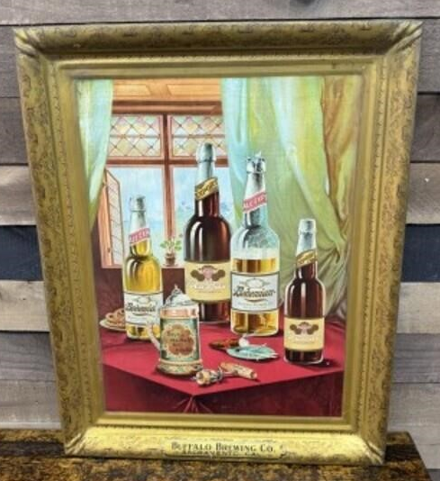 Buffalo Brewing Co Sacramento CAL Tin Self Framed Sign