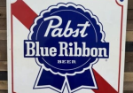 Pabst Blue Ribbon Beer Embossed SST Sign