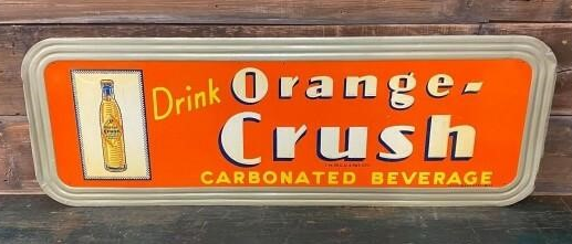 Drink Orange Crush Embossed SST Sign