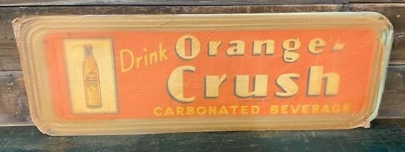 Drink Orange Crush Embossed SST Sign