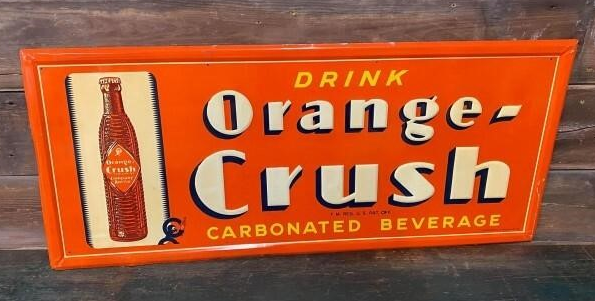 Drink Orange Crush Embossed SST Sign