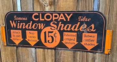 Clopay Window Shades DST Rack Topper Sign