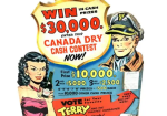 Canada Dry Die Cut Easel-back Cardboard