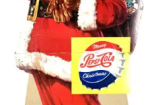 Pepsi Cola Christmas Santa Die Cut Cardboard