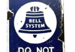 Bell System Underground Cable Porcelain Sign