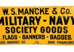 W.S. Mancke & Co Military-Navy Goods Embossed Tin Sign