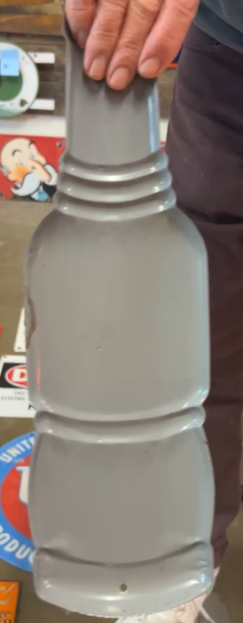 NuGrape Soda Die Cut Bottle Shaped SST Convex Sign