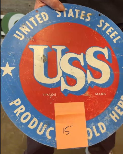United States Steel Products Sold Here 15 Inch DST Sign