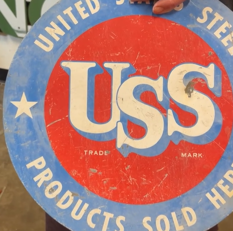 United States Steel Products Sold Here 15 Inch DST Sign