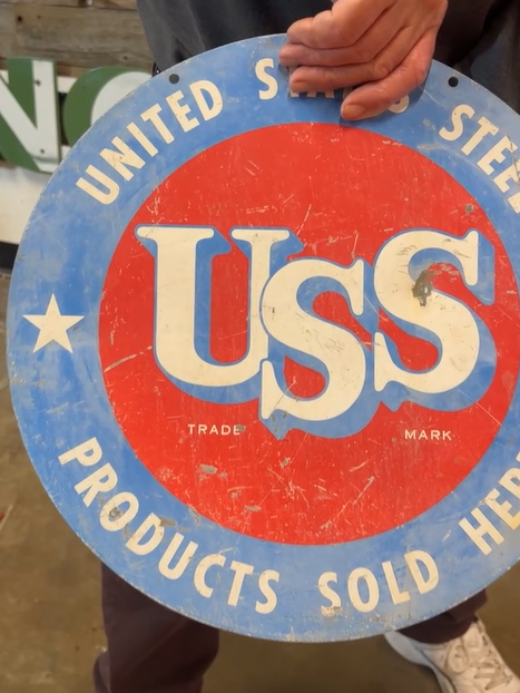 United States Steel Products Sold Here 15 Inch DST Sign
