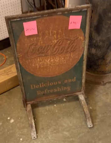 Coca-Cola Delicious and Refreshing DST Curb Sign