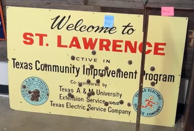 Texas Electric Service Company St. Lawrence DSP Sign