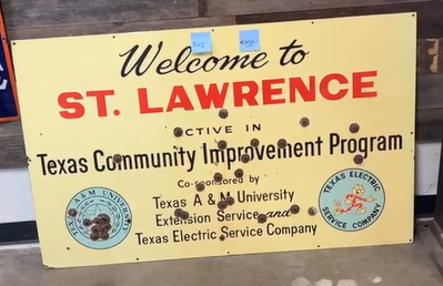 Texas Electric Service Company St. Lawrence DSP Sign