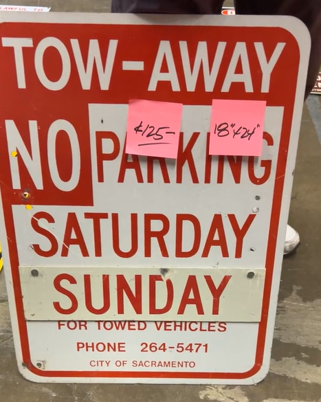 Tow-Away No Parking Large Size DST Sign