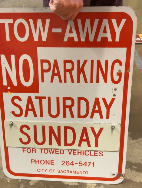 Tow-Away No Parking Large Size DST Sign