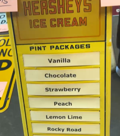 Hershey’s Ice Cream with Flavor Inserts SST Sign