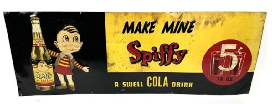 Make Mine Spiffy Cola Embossed SST Sign