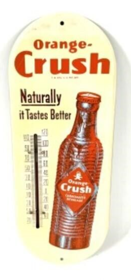 Orange Crush with Ribbed Bottle SST Tube Thermometer
