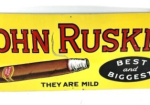 John Ruskin Cigars Embossed SST Sign