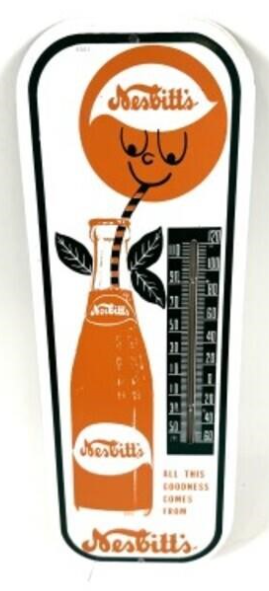 Nesbitt’s Orange with Bottle SST Tube Thermometer
