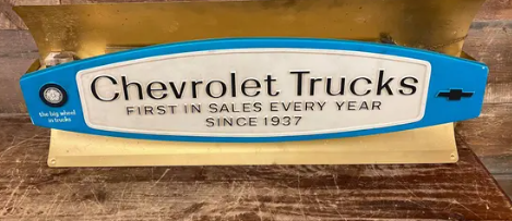 Chevrolet Trucks Lighted Vacuform Sign