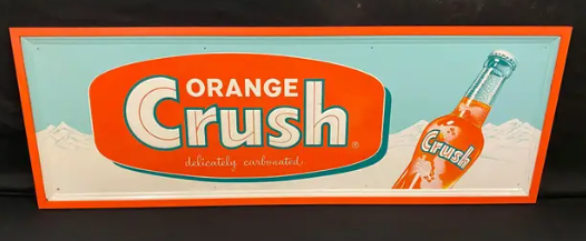 Orange Crush Embossed Horizontal SST Sign