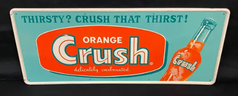 Orange Crush Embossed Horizontal SST Sign