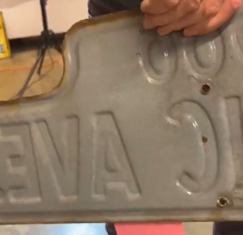 Pacific Avenue SSP Embossed Street Sign