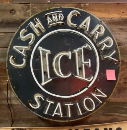 Cash and Carry ICE Station SST Added Neon Sign