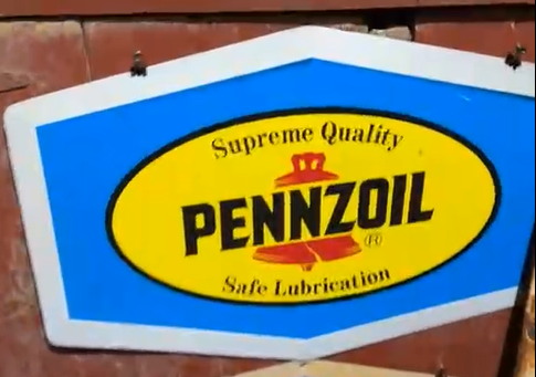 Pennzoil Safe Lubrication Plastic Sign