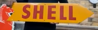 Shell gasoline SSP Arrow Sign