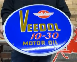 Veedol 10-30 Motor Oil SSP Sign