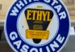 White Star Gasoline Ethyl DSP 30 Inch Sign