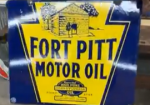 Fort Pitt Motor Oil DSP Hanging Sign