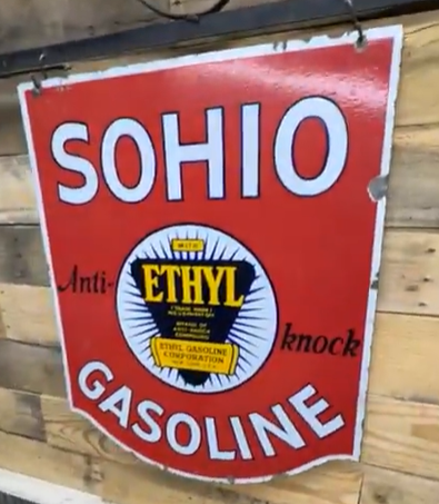 Sohio Gasoline with Ethyl DSP Shield Sign