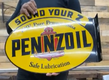 Pennzoil Sound Your Z DST Flange Sign