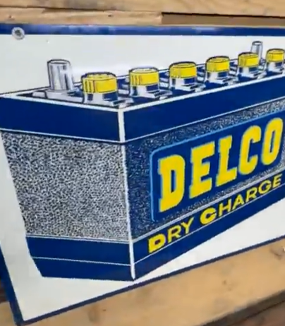 Delco Dry Charge DST Sign