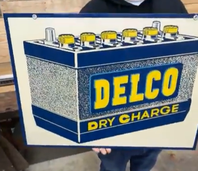 Delco Dry Charge DST Sign